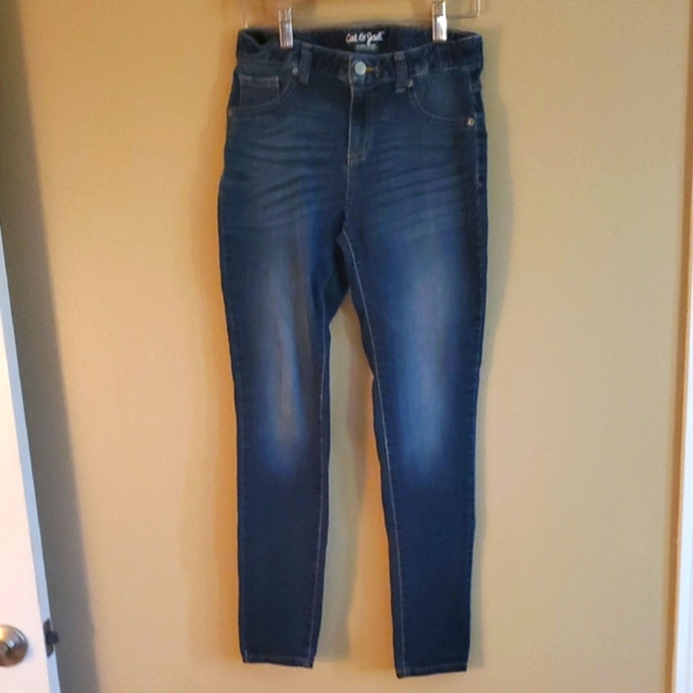 Cat & Jack Girls Dark Blue Super Stretch Skinny Jeans